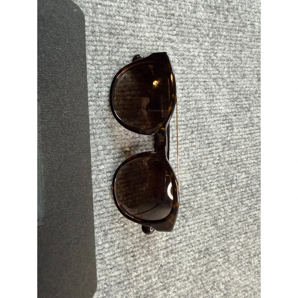 Dolce & Gabbana DG 4274F Tortoise Sunglasses Gold Brow Bar‎ 50mm Brown Gradient